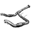Picture of Kooks 11-14 Ford F150 Eco Boost 3-5L V6 3in SS GREEN Cat Turbo Down Y-Pipe