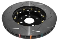 Picture of DBA 2012 Lotus Exige Front Slotted 5000 Series 2 Piece Rotor Assembled w- Black Hat