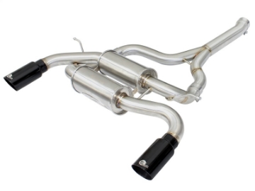 Picture of aFe MACHForce XP SS-304 Black Tip 2-5in Dia Axle Back Exhaust 12-15 BMW 335i F30 3-0L t