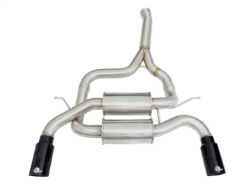 Picture of aFe MACHForce XP SS-304 Black Tip 2-5in Dia Axle Back Exhaust 12-15 BMW 335i F30 3-0L t