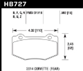 Picture of Hawk 2014 Chevrolet Corvette PC Rear Brake Pads