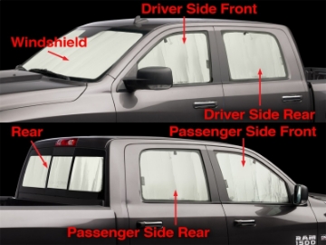 Picture of WeatherTech 2009+ Dodge Ram Truck 1500 Crew Cab TechShade Full Vehicle Kit