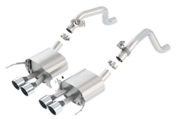 Picture of Borla 2014 Chevy Corvette C7 w- AFM w-o NPP S Type Rear Section Exhaust Quad Rd RL IC Tips