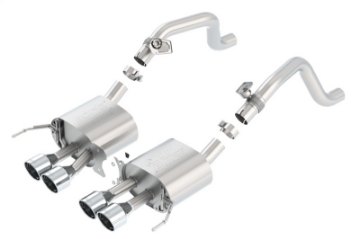 Picture of Borla 2014 Chevy Corvette C7 w- AFM w-o NPP Atak Rear Section Exhaust Quad Rd Rl IC Tips