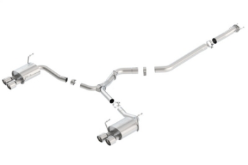 Picture of Borla 15-16 Subaru WRX - STI 2-5L S-Type Cat-Back Exhaust Quad Rd RL Tips