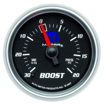 Picture of Autometer Mopar 52-4mm 30 Hg-20 PSI Vacuum-Boost Gauge