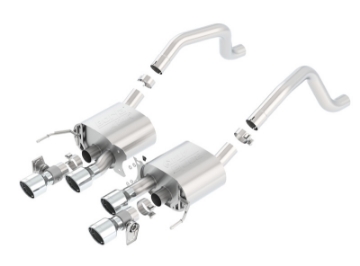 Picture of Borla 15 Chevy Corvette C7 ZO6 6-2L w-o AFM w- NPP ATAK Quad RD RL IC Tips Center Rear Exit Exhaust