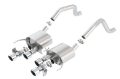 Picture of Borla 15 Chevy Corvette C7 ZO6 6-2L w-o AFM w- NPP ATAK Quad RD RL IC Tips Center Rear Exit Exhaust