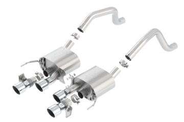 Picture of Borla 15 Chevy Corvette C7 ZO6 6-2L w-o AFM w- NPP ATAK Quad RD RL IC Tips Center Rear Exit Exhaust