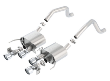 Picture of Borla 15 Chevy Corvette C7 ZO6 6-2L w-o AFM w- NPP ATAK Quad RD RL AC Tips Center Rear Exit Exhaust