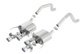 Picture of Borla 15 Chevy Corvette C7 ZO6 6-2L w-o AFM w- NPP ATAK Quad RD RL AC Tips Center Rear Exit Exhaust