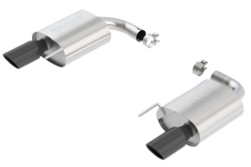 Picture of Borla S-Type Rear Section 15-17 Ford Mustang GT 5-0L V8 MT-AT 2-5in pipe 4in tip Black Chrome
