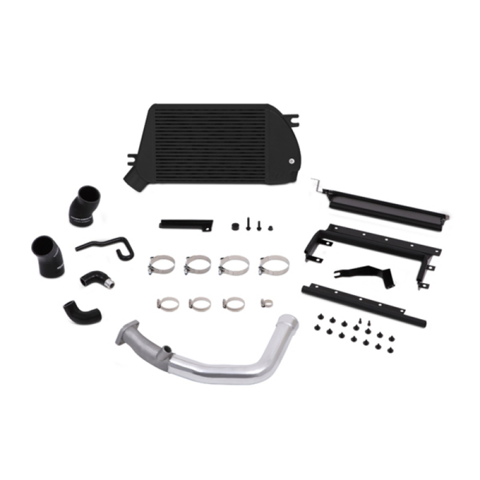Picture of Mishimoto 2015 Subaru WRX Top-Mount Intercooler Kit - Powder Coated Black & Polished Pipes