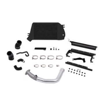 Picture of Mishimoto 2015 Subaru WRX Top-Mount Intercooler Kit - Powder Coated Black & Polished Pipes