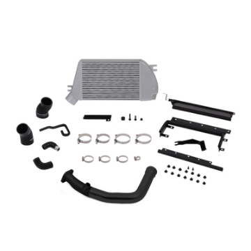 Picture of Mishimoto 2015 Subaru WRX Top-Mount Intercooler Kit - Polished Cooler & Black Pipes
