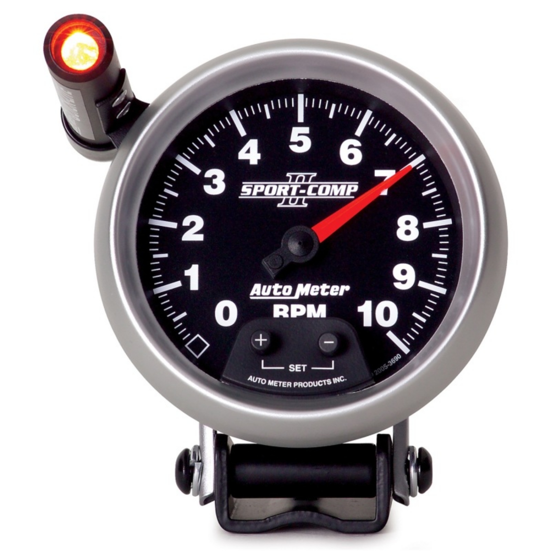 Picture of Autometer Sport-Comp II Quick Lite 3 3-4in 10K RPM Pedestal Tachometer