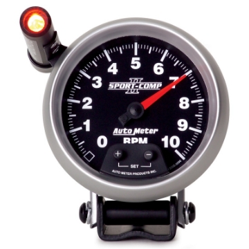 Picture of Autometer Sport-Comp II Quick Lite 3 3-4in 10K RPM Pedestal Tachometer