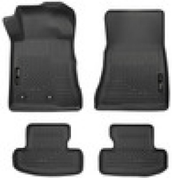 Picture of Husky Liners 15-22 Ford Mustang WeatherBeater Black Front & Second Seat Floor Liner