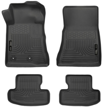 Picture of Husky Liners 15-22 Ford Mustang WeatherBeater Black Front & Second Seat Floor Liner