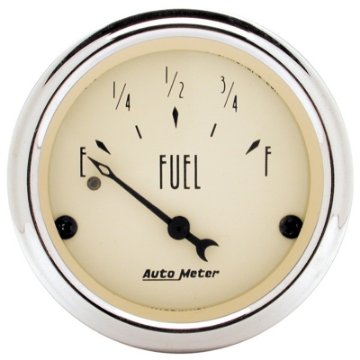 Picture of Autometer 2in 0 OHMS Empty-30 OHMS Full Antique Beige Fuel Level Gauge