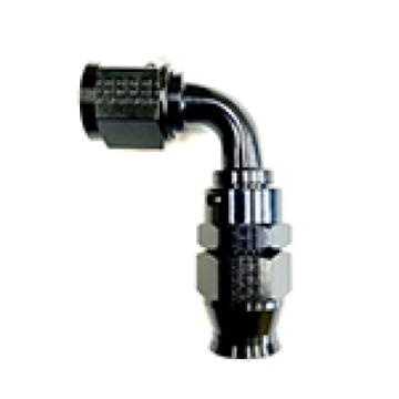 Picture of Fragola -10AN Real Street x 90 Degree Hose End Black For PTFE Hose