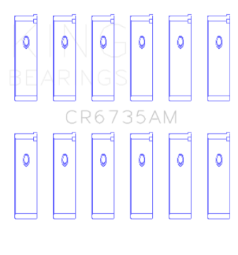 Picture of King Engine Bearings Mitsubishi 6G74 3000GT-Dodge Stealth Size STD Performance Rod Bearing Set