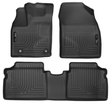 Picture of Husky Liners 2015 Toyota Prius WeatherBeater Black Front & 2nd Seat Floor Liners
