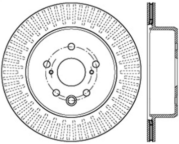 Picture of StopTech Slotted & Drilled Sport Brake Rotor Right Rear 13-14 Lexus GS300-350-400-430