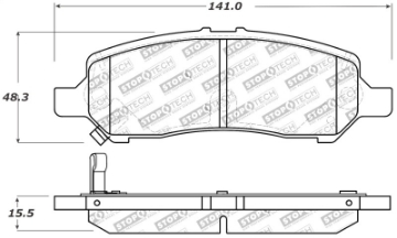 Picture of StopTech Performance Rear Brake Pads 13-14 Dodge Dart-Jeep Cherokee