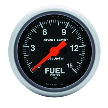 Picture of Autometer Sport-Comp 52mm 15PSI Electronic Fuel Pressure Gauge