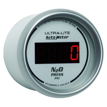Picture of Autometer Ultra-Lite 2-1-16in 1600 PSI Digital Nitrous Pressure Gauge - Silver