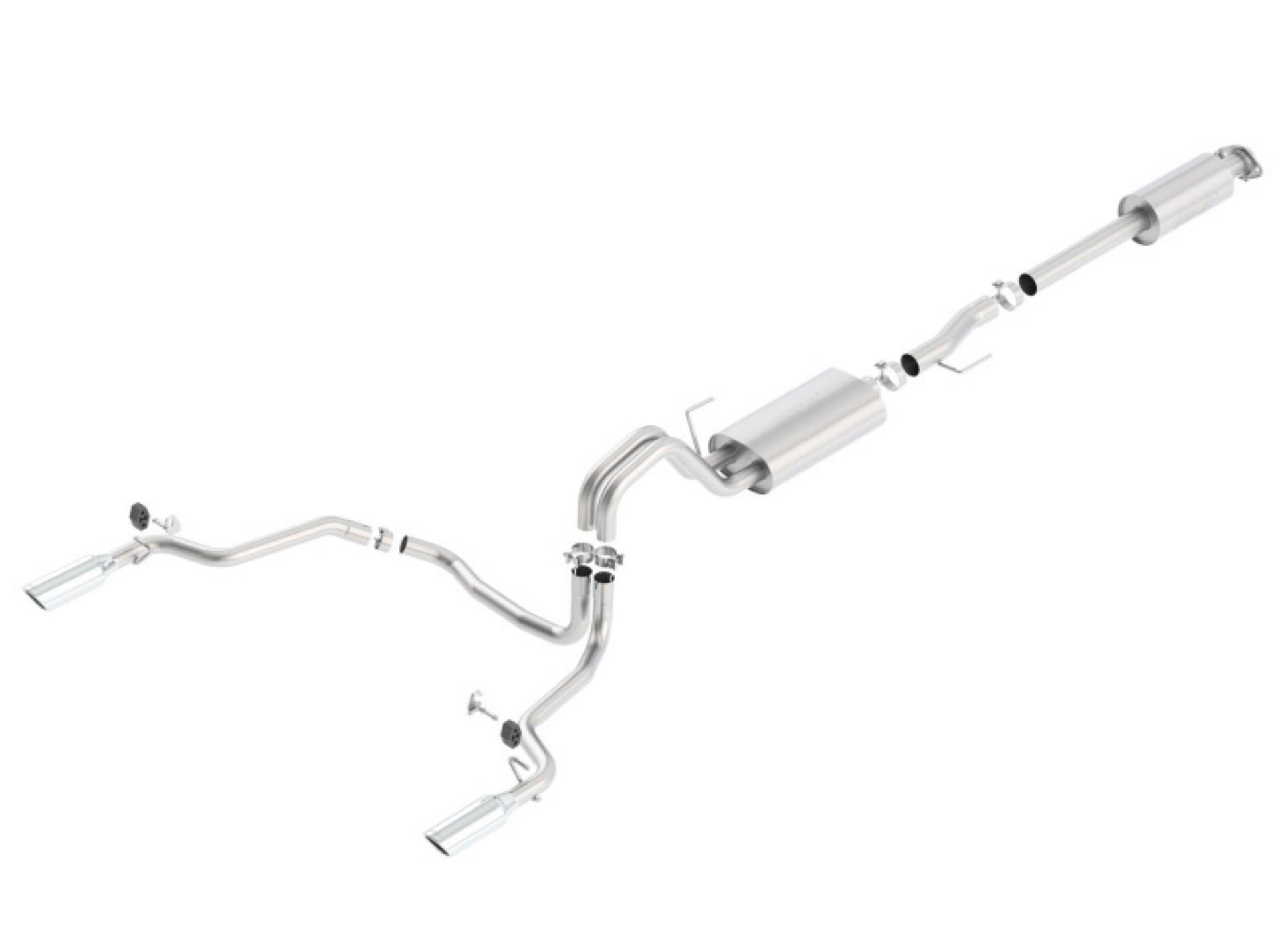 Picture of Borla 15-16 Ford F-150 3-5L EcoBoost Ext- Cab Std- Bed Catback Exhaust S-Type Single Split Rear Exit
