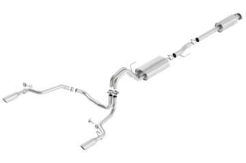 Picture of Borla 15-16 Ford F-150 3-5L EcoBoost Ext- Cab Std- Bed Catback Exhaust S-Type Single Split Rear Exit