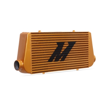 Picture of Mishimoto Universal Gold R Line Intercooler Overall Size: 31x12x4 Core Size: 24x12x4 Inlet - Outlet