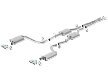 Picture of Borla 15-16 Dodge Challenger R-T 5-7L Dual Rectangle Angle Cut Dual Split Rear Exit ATAK Exhaust