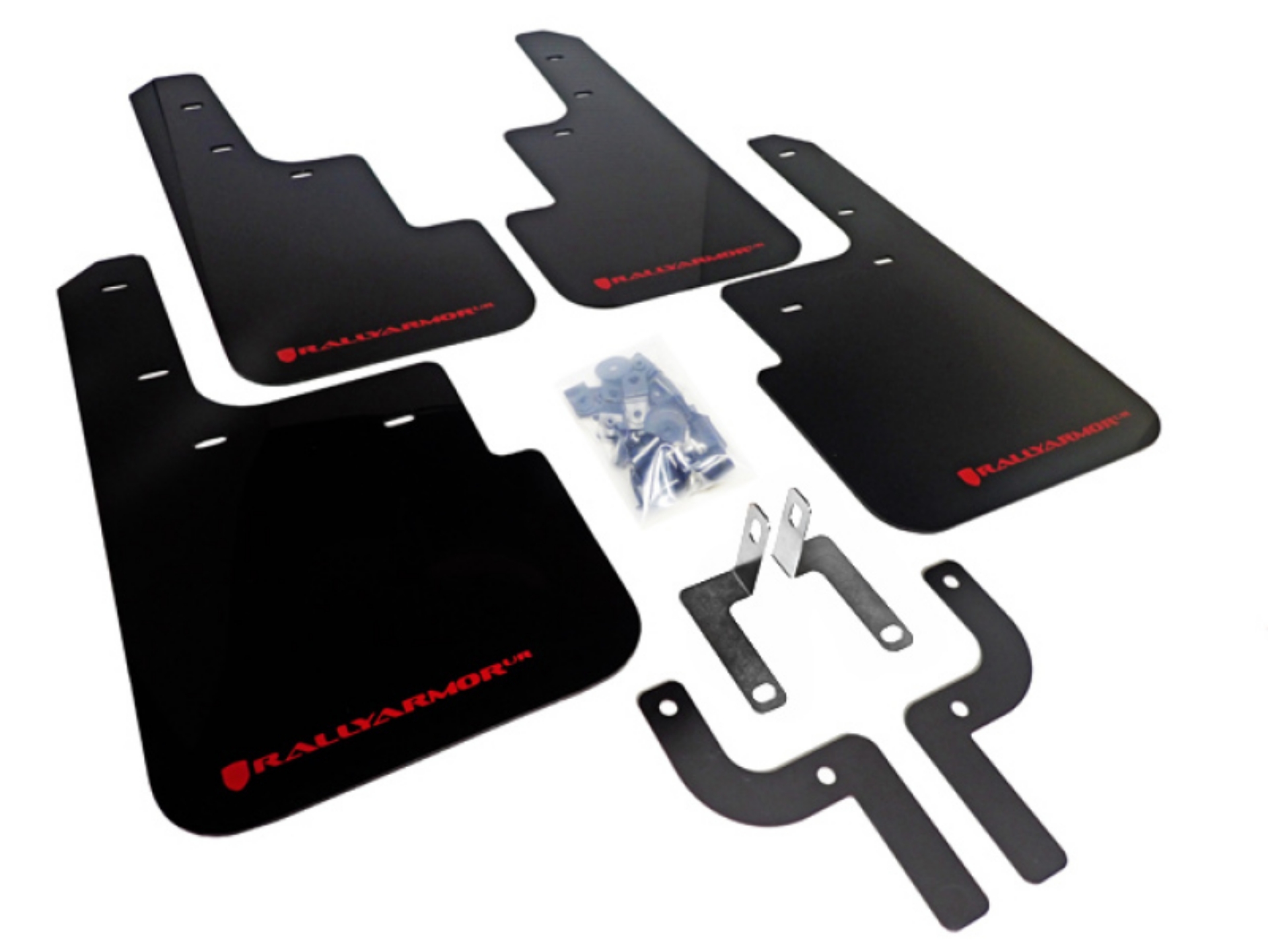 Picture of Rally Armor 10+ Mitsubishi Outlander Sport-ASX-RVR UR Black Mud Flap w- Red Logo