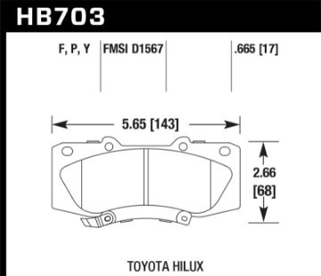 Picture of Hawk 05-13 Toyota Hilux LTS Street Brake Pads