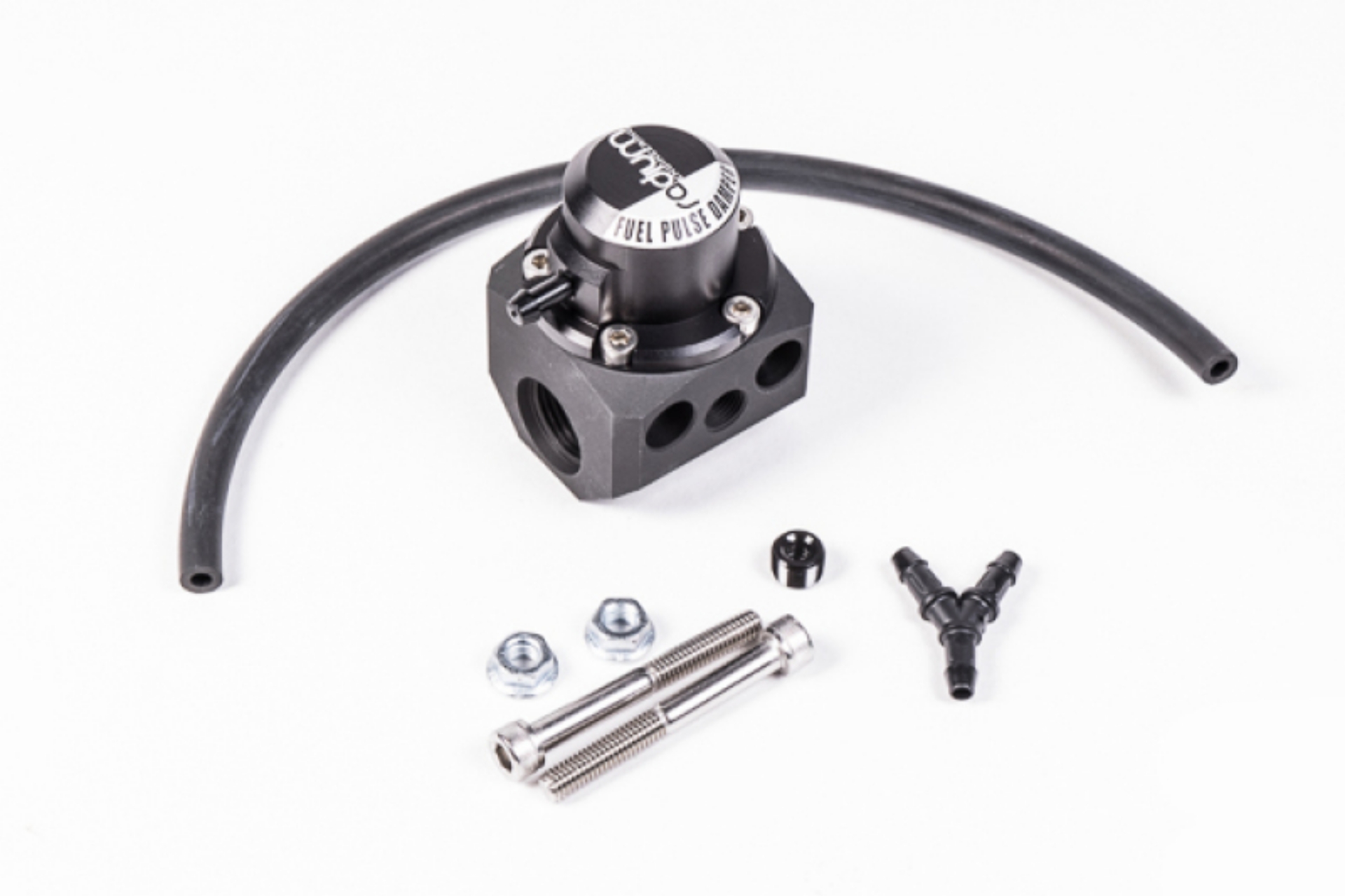 Picture of Radium Engineering Fuel Rail In Line Extra Range Pulse Damper 8AN