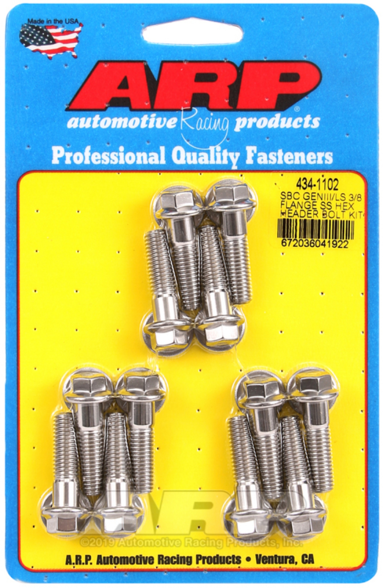 Picture of ARP Header Stud Kit SS 6pt SBC-GenIII 3-8 Flange