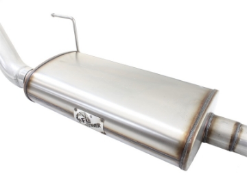 Picture of aFe MACHForce XP Exhaust 3in-3-5in SS Single Side Exit CB w- Black Tips 15 Ford F150 V8 5-0L CC-SB