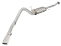 Picture of aFe MACHForce XP Exhaust 3in-3-5in SS Single Side Ext CB w- Polished Tips 15 Ford F150 V8 5-0L CC-SB