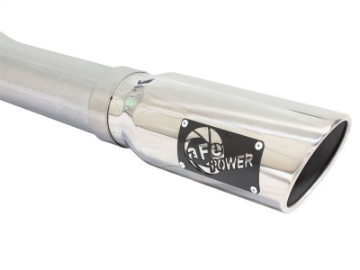 Picture of aFe MACHForce XP Exhaust 3in-3-5in SS Single Side Ext CB w- Polished Tips 15 Ford F150 V8 5-0L CC-SB