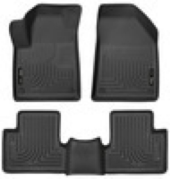 Picture of Husky Liners 15-22 Jeep Cherokee WeatherBeater Combo Black Floor Liners