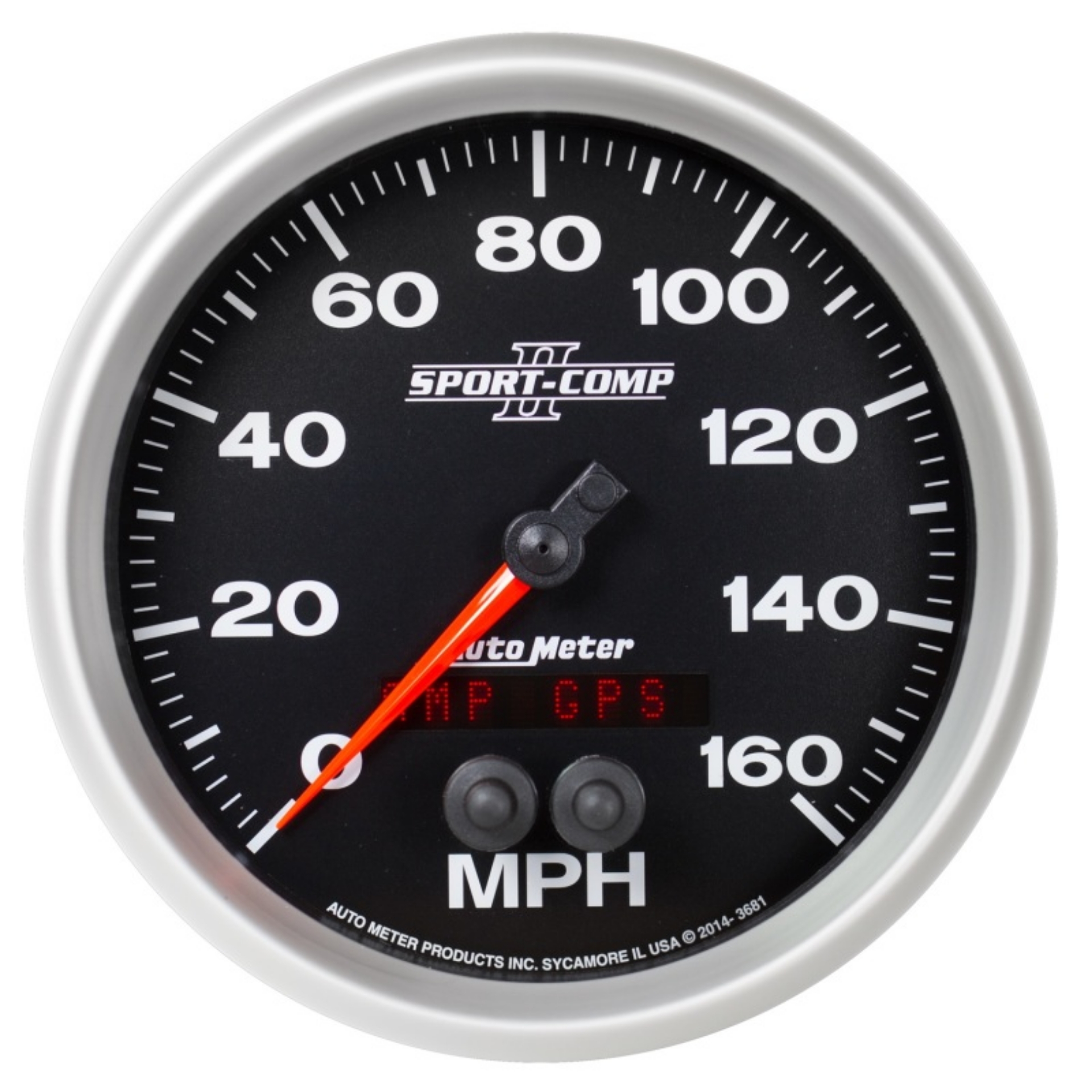 Picture of Autometer Sport-Comp II 5in 0-140MPH In-Dash Electronic GPS Programmable Speedometer