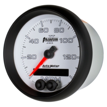 Picture of Autometer Phantom II 3-3-8in 0-140MPH In-Dash Electronic GPS Programmable Speedometer