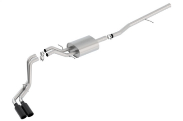 Picture of Borla S-Type Cat-Back 14-15 Sierra 1500 Std Bed-CC Short Bed 143-5in WB Side Exit Exhaust Black Tips