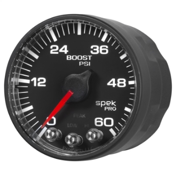 Picture of Autometer Spek-Pro 52-4mm 0-60 PSI Digital Stepper Motor Boost Gauge