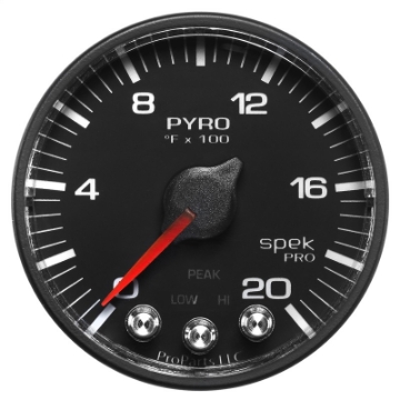 Picture of Autometer Spek-Pro 52-4mm 0-2000F Digital Stepper Motor Pyrometer Gauge