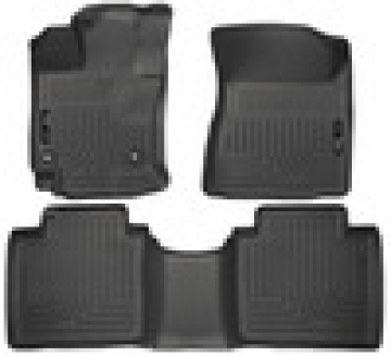 Picture of Husky Liners 15 Toyota Venza WeatherBeater Front & Second Row Tan Floor Liners Black