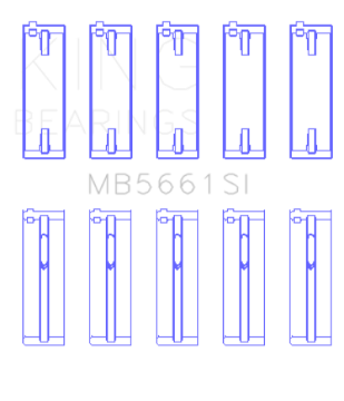 Picture of King Engine Bearings Volkswagen AMB-BYK-BBX Silicon Bi-Metal Aluminum Main Bearing Set - Size STD